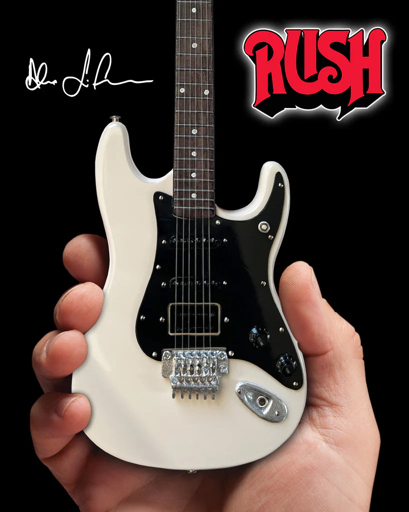 Rush Alex Lifeson Hentor Sportscaster Mini Guitar Replica Collectible