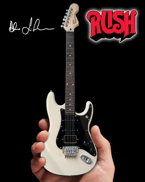 Rush Alex Lifeson Hentor Sportscaster Mini Guitar Replica Collectible