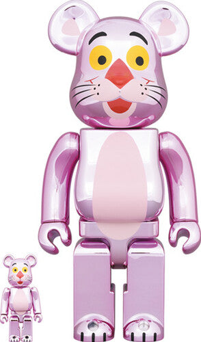 Pink Panther Chrome Version 100% & 400% Bearbrick 2Pk