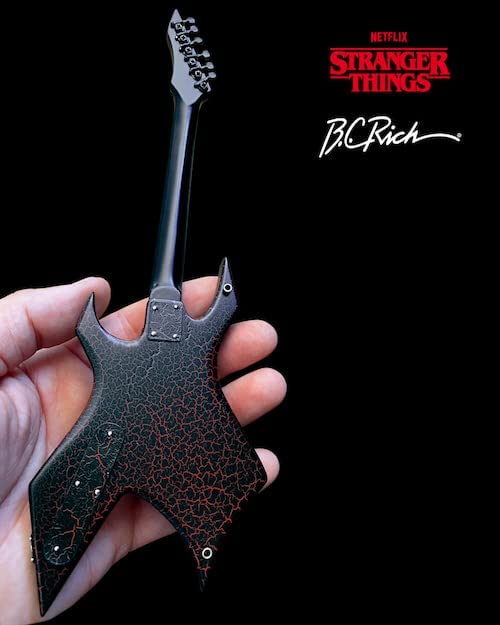 Stranger Things Netflix Eddie's Guitar BC Rich NJ Warlock Mini Guitar Replica Collectible