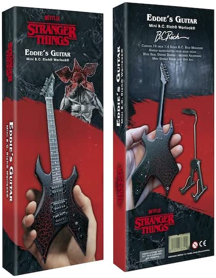 Stranger Things Netflix Eddie's Guitar BC Rich NJ Warlock Mini Guitar Replica Collectible