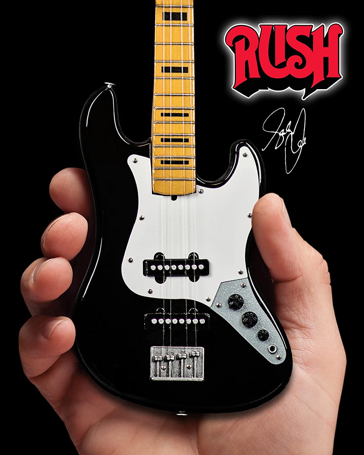 Rush Geddy Lee Fender Jazz Vintage Tour Edition Mini Bass Guitar Replica Collectible